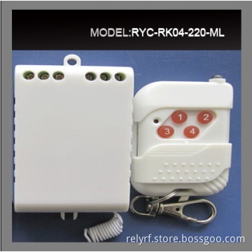 220 Volt Quad Mini Wireless Remote Control Switch (RYC-RK04-220ML)